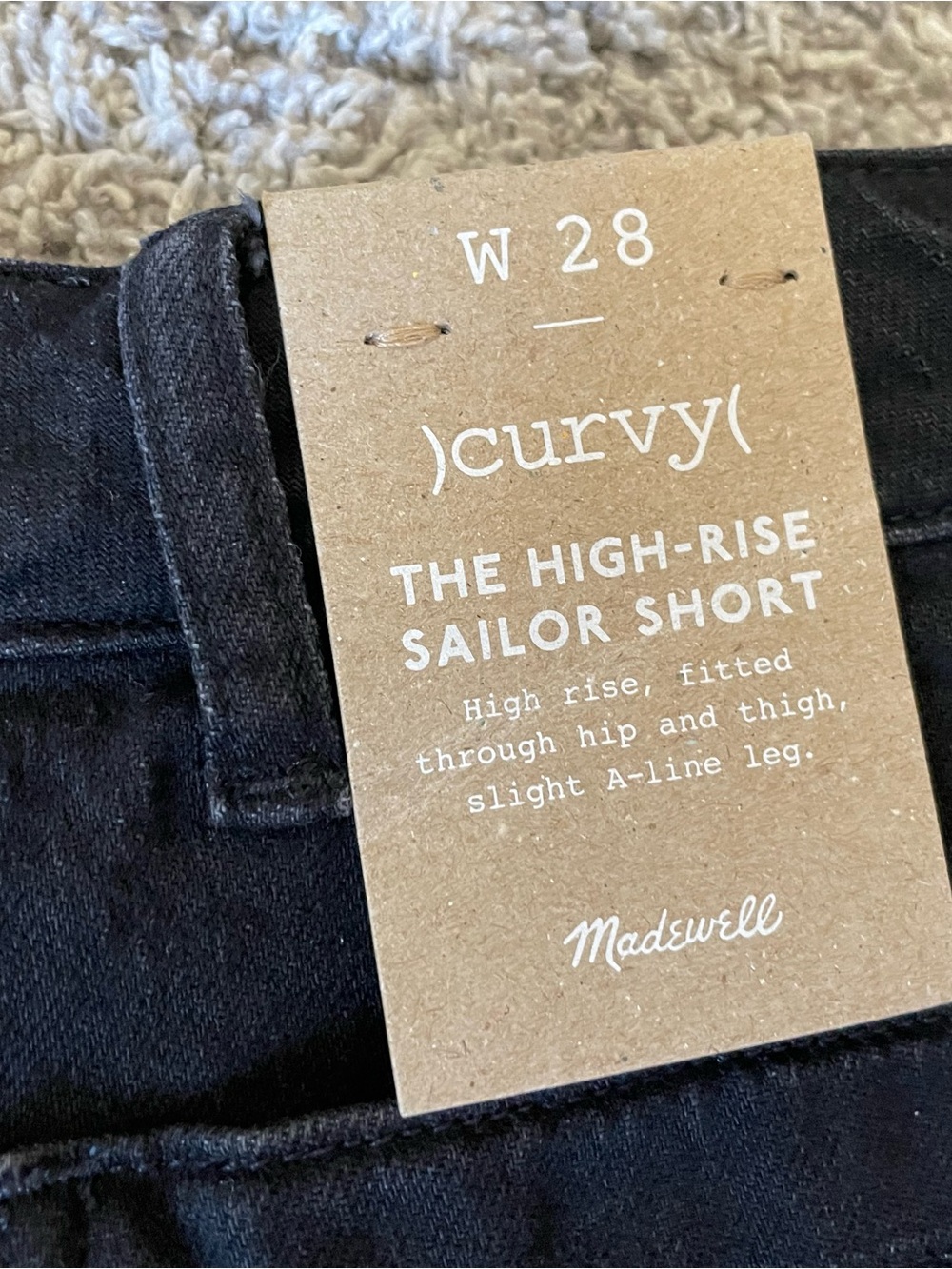Madewell Curvy High-Rise Shorts - Black - Picture 2 of 3